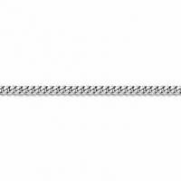 14K White Gold Curb Bracelet - 7mm