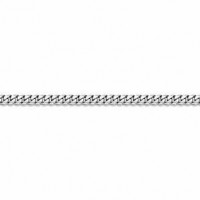 14K White Gold Curb Bracelet - 7mm