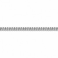 14K White Gold Curb Bracelet - 9.6mm