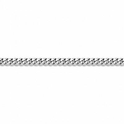 14K White Gold Curb Bracelet - 9.6mm -  - BO-250-W