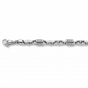 14K White Gold Design Bracelet