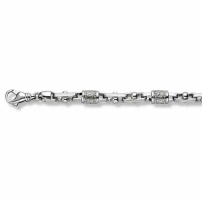 14K White Gold Design Bracelet -  - LK-326