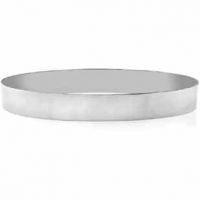 14K White Gold Flat Bangle Bracelet, 10mm (3/8")