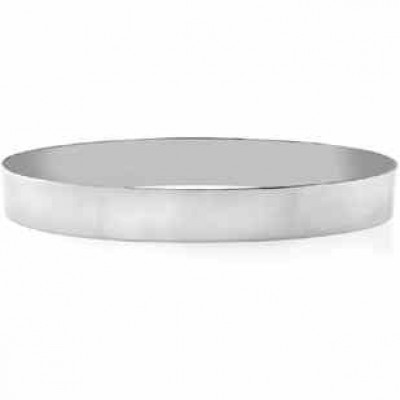 14K White Gold Flat Bangle Bracelet, 10mm (3/8") -  - BG-7W