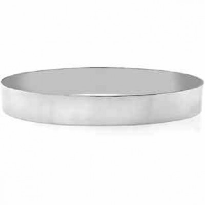 14K White Gold Flat Bangle Bracelet, 11mm (7/16") -  - BG-6W