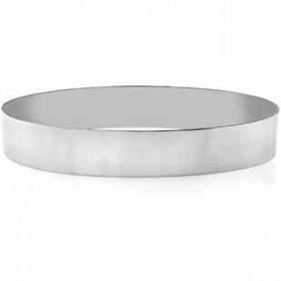 14K White Gold Flat Bangle Bracelet, 12mm (1/2") -  - BG-5W