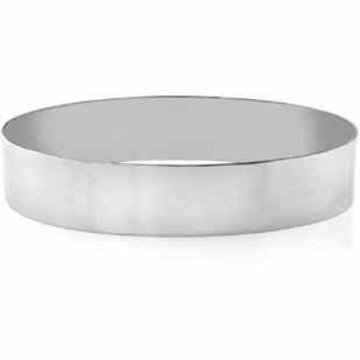 14K White Gold Flat Bangle Bracelet, 15mm (5/8") -  - BG-4W