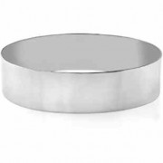 14K White Gold Flat Bangle Bracelet, 19mm (3/4")