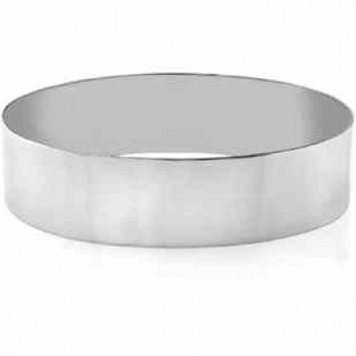 14K White Gold Flat Bangle Bracelet, 19mm (3/4") -  - BG-3W