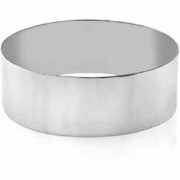 14K White Gold Flat Bangle Bracelet, 25mm (1")