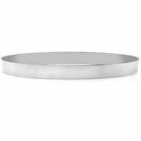 14K White Gold Flat Bangle Bracelet, 7mm (1/4")