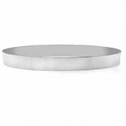 14K White Gold Flat Bangle Bracelet, 8mm (5/16")
