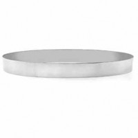 14K White Gold Flat Bangle Bracelet, 8mm (5/16")