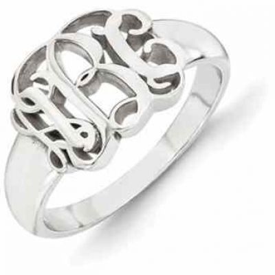 Sterling Silver Monogram Ring -  - QGRG-XNR51SS