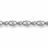 14K White Gold Paisley Bracelet