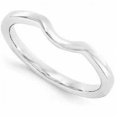 14K White Gold Wrap Wedding Band Ring -  - QGRG-WM1711