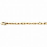 14K Yellow Gold Anchor Chain Bracelet, 5mm