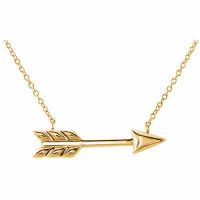 14K Yellow Gold Arrow Necklace