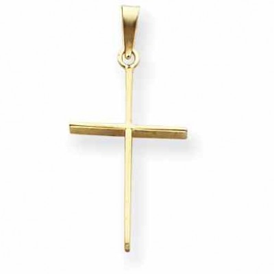 14K Yellow Gold Cross Pendant - - QGCR-XR130 14K Yellow Gold Cross Pendant - - QGCR-XR130