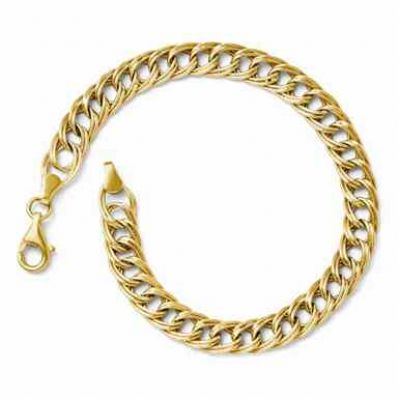 14K Yellow Gold Link Weave Bracelet for Women -  - QGBR-4059