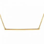 14K Yellow Gold Straight Bar Necklace