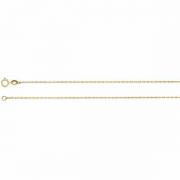 18K Gold 1mm Rope Chain Necklace