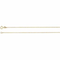 18K Gold 1mm Rope Chain Necklace