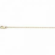 18K Gold Cable Chain Necklace (1mm)