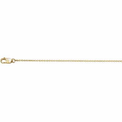 18K Gold Cable Chain Necklace (1mm) -  - STLCH-CH1015