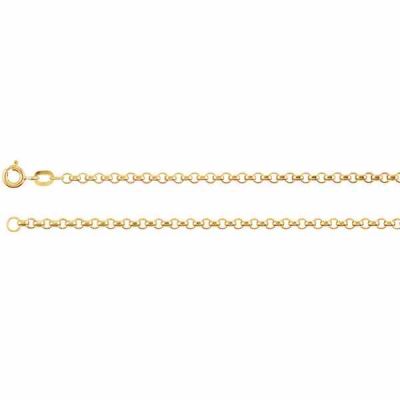 18K Gold Rolo Chain Necklace, 1mm -  - STLCH-CH1046