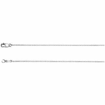 1mm Platinum Cable Chain Necklace -  - STLCH-CH1015-PL