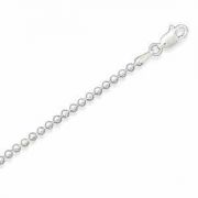 2.2mm Bead Chain Necklace in Sterling Silver