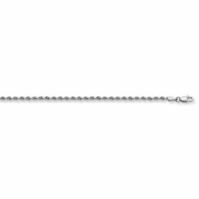 2.5mm Rope Bracelet, 14K White Gold -  - MM-478-018