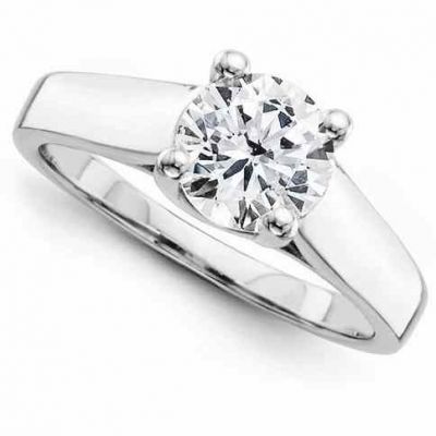 2 Carat White Topaz Engagement Ring -  - QGRG-WM813-WT