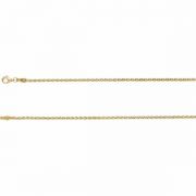 2mm 18K Gold Wheat Chain Necklace, 18"