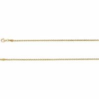 2mm 18K Gold Wheat Chain Necklace, 18"