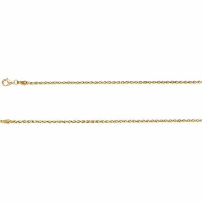 2mm 18K Gold Wheat Chain Necklace, 18" -  - STLCH-CH1014