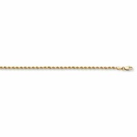 2mm Rope Bracelet, 14K Solid Gold