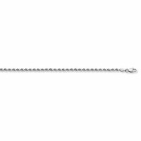 2mm Rope Bracelet, 14K White Gold
