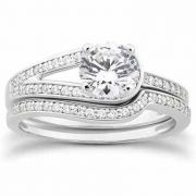 1.20 Carat Love's Embrace Diamond Bridal Ring Set