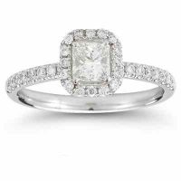 3/4 Carat Princess-Cut Diamond Engagement Ring