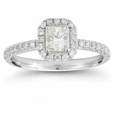 3/4 Carat Princess-Cut Diamond Engagement Ring -  - SHR-SC28022535