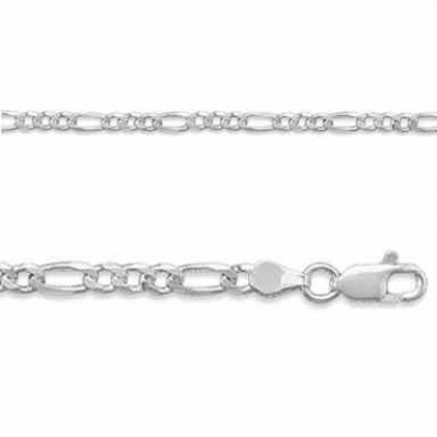 3.5mm Sterling Silver Figaro Link Bracelet -  - MMA-F100B