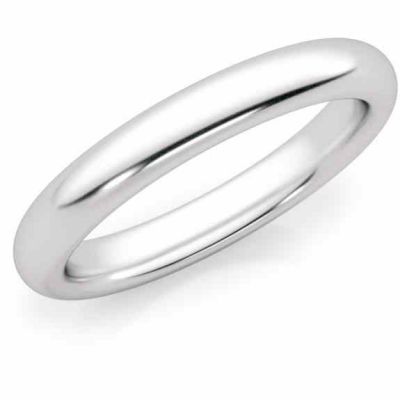 3mm Platinum Plain Wedding Band Ring -  - HRM3