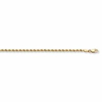 3mm Rope Bracelet, 14K Solid Gold