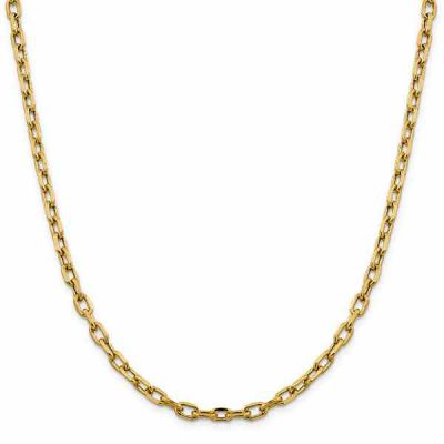 4.9mm Cable Chain Necklace in 14K Gold, 20" -  - QGCH-BC188-20