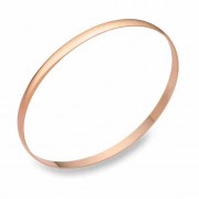 4mm 14K Rose Gold Bangle Bracelet