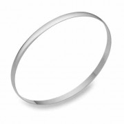 4mm 14K White Gold Bangle Bracelet