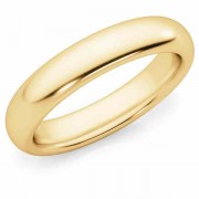 4mm Comfort Fit Wedding Band Ring, 14K Gold