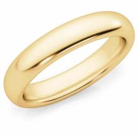 4mm Comfort Fit Wedding Band Ring, 14K Gold